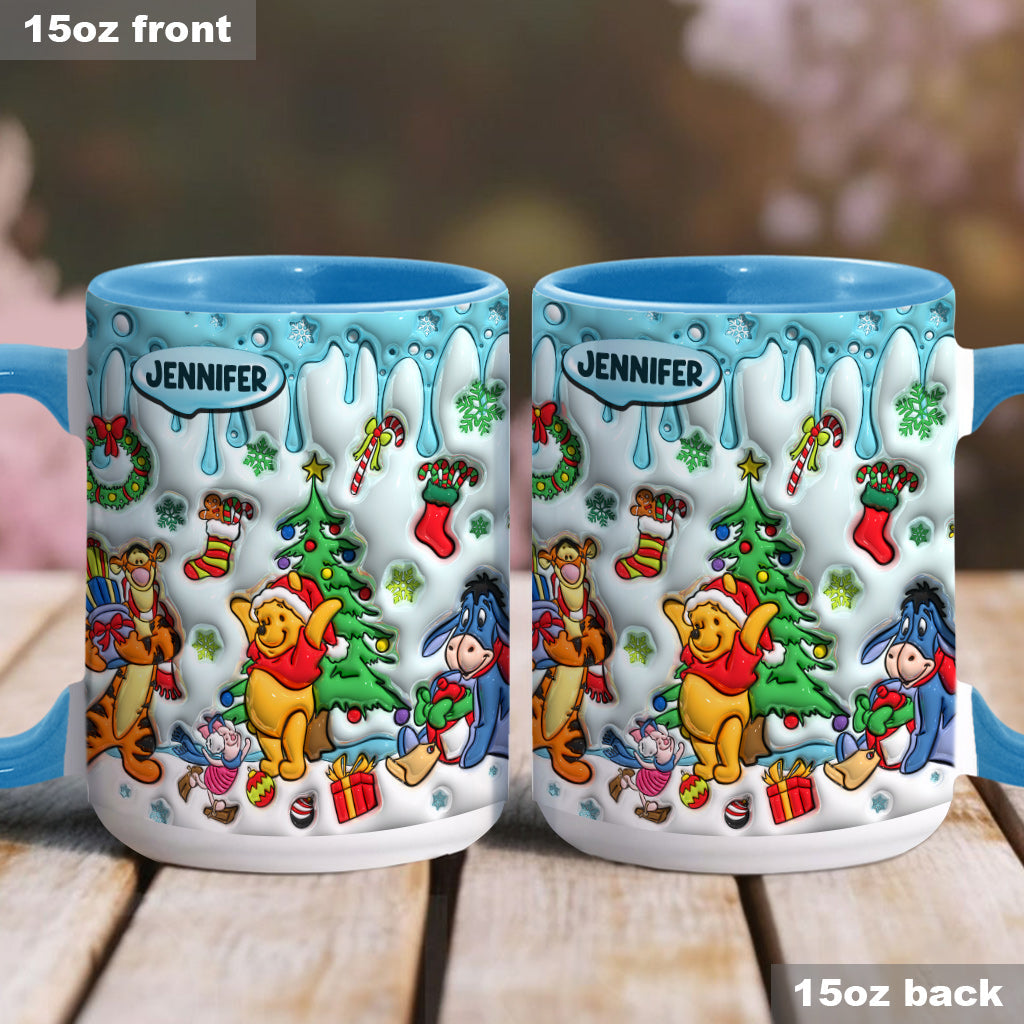 Personalized Christmas Accent Mug with Name for Mom or Dad