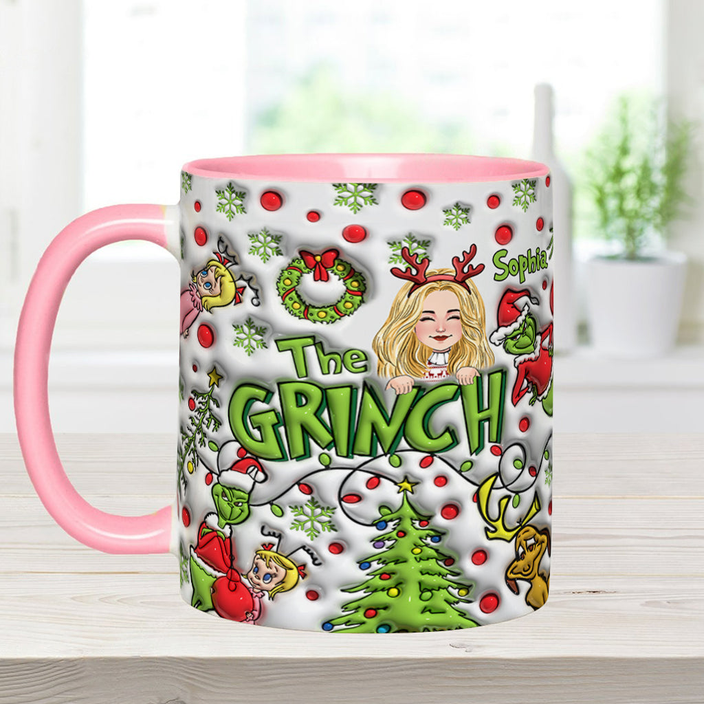 Personalized The Grinch Accent Mug Custom Name Christmas Gift