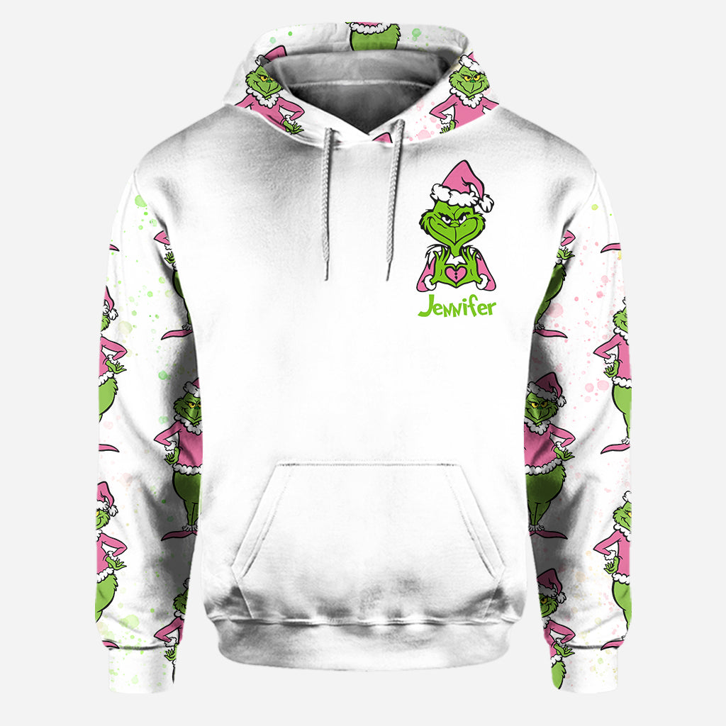 Personalized Grinch Era Christmas Hoodie and Leggings Set