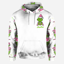 Load image into Gallery viewer, Personalized Grinch Era Christmas Hoodie and Leggings Set
