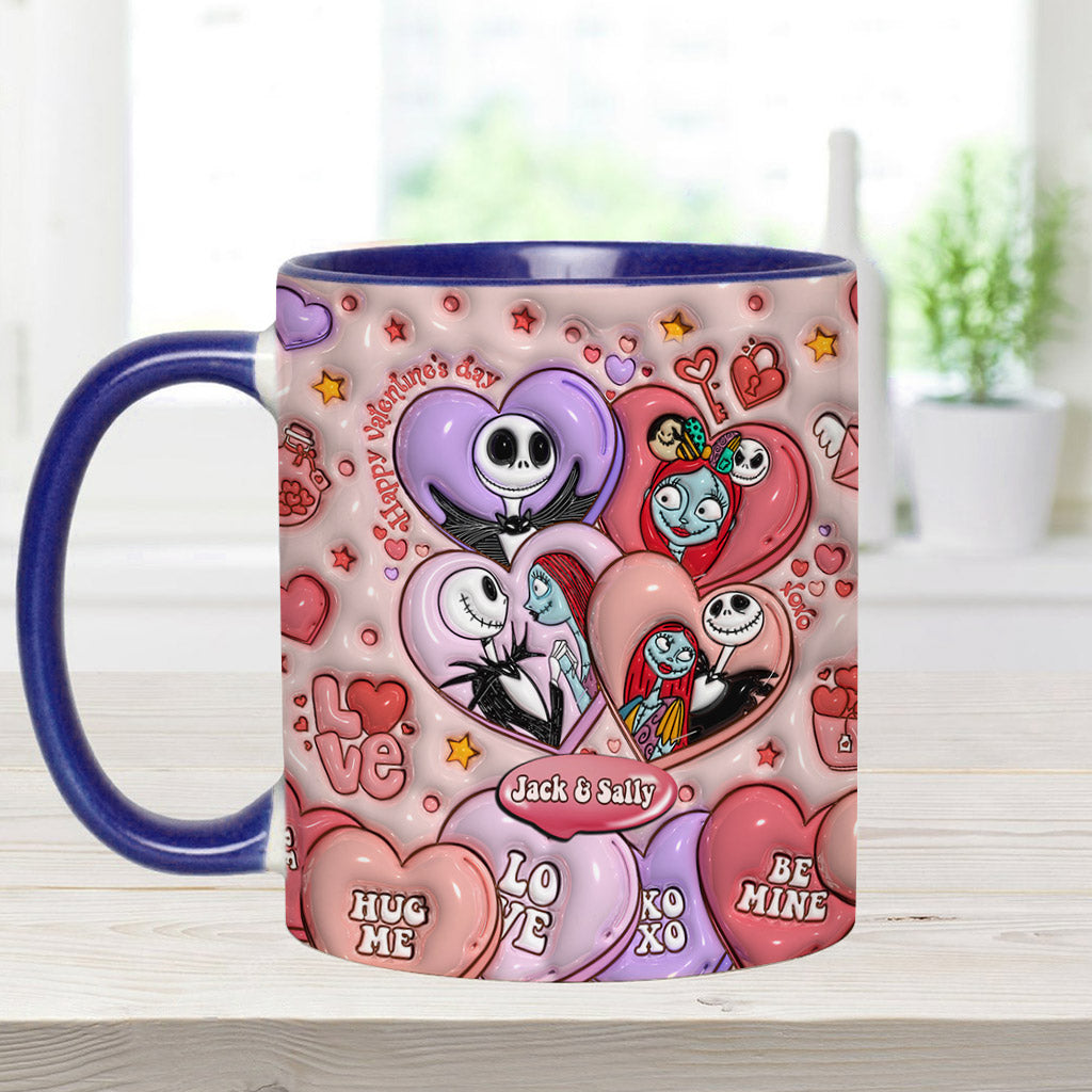 Personalized Valentine's Day Accent Mug Custom Name Gift for Couples