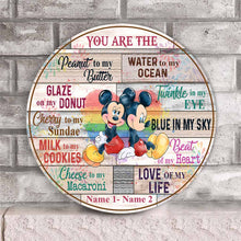 Load image into Gallery viewer, Personalized Round Wood Sign for Couples LGBT Support Gift
