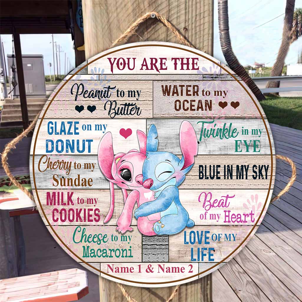 Personalized Round Wood Sign Custom Couple Gift Love of My Life