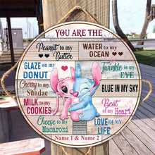 Load image into Gallery viewer, Personalized Round Wood Sign Custom Couple Gift Love of My Life
