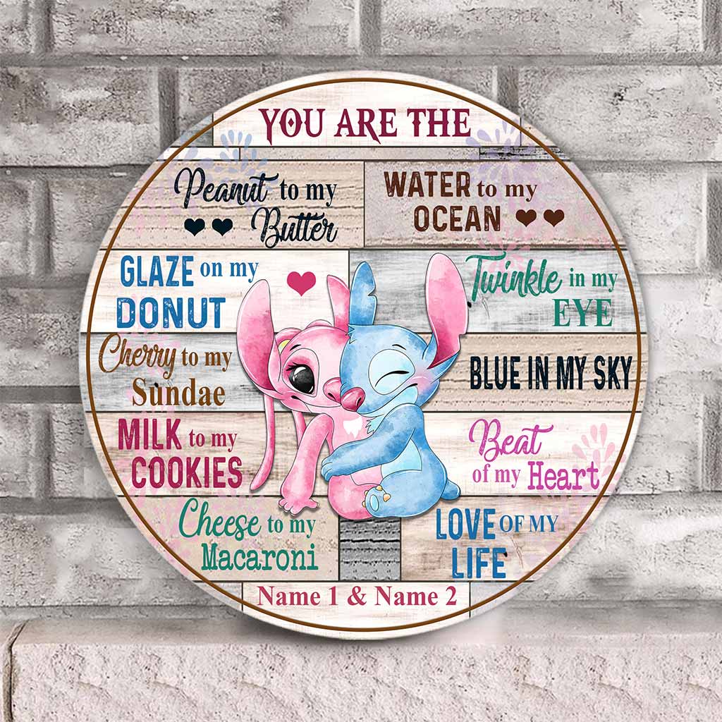 Personalized Round Wood Sign Custom Couple Gift Love of My Life