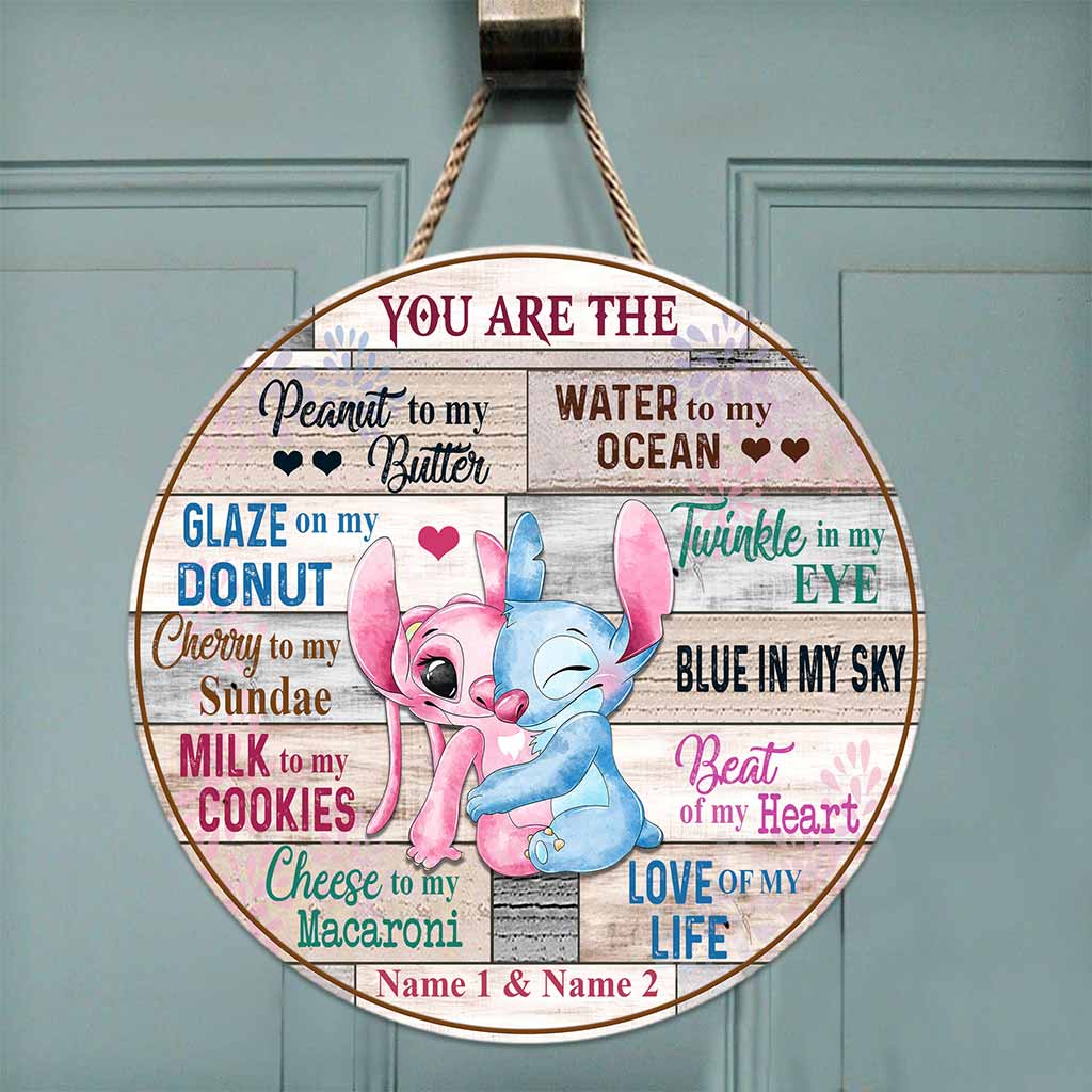 Personalized Round Wood Sign Custom Couple Gift Love of My Life