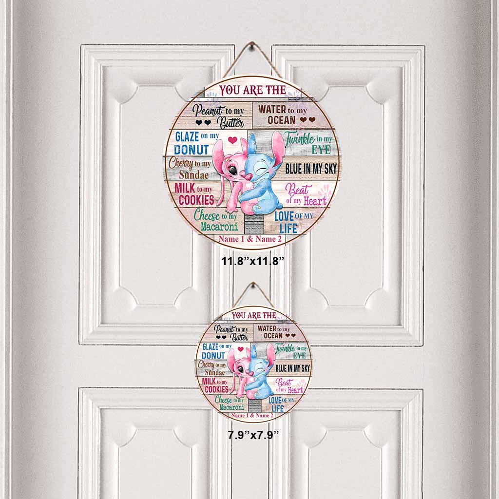 Personalized Round Wood Sign Custom Couple Gift Love of My Life