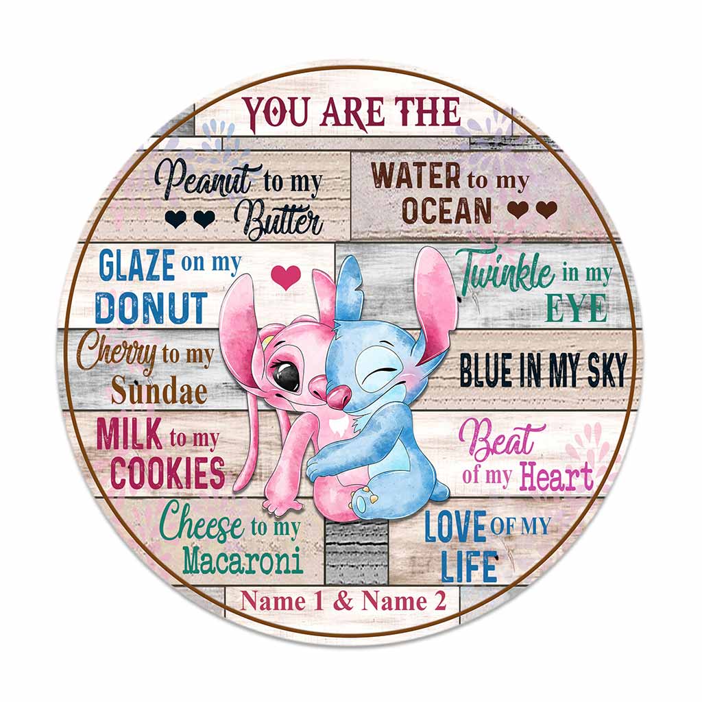 Personalized Round Wood Sign Custom Couple Gift Love of My Life