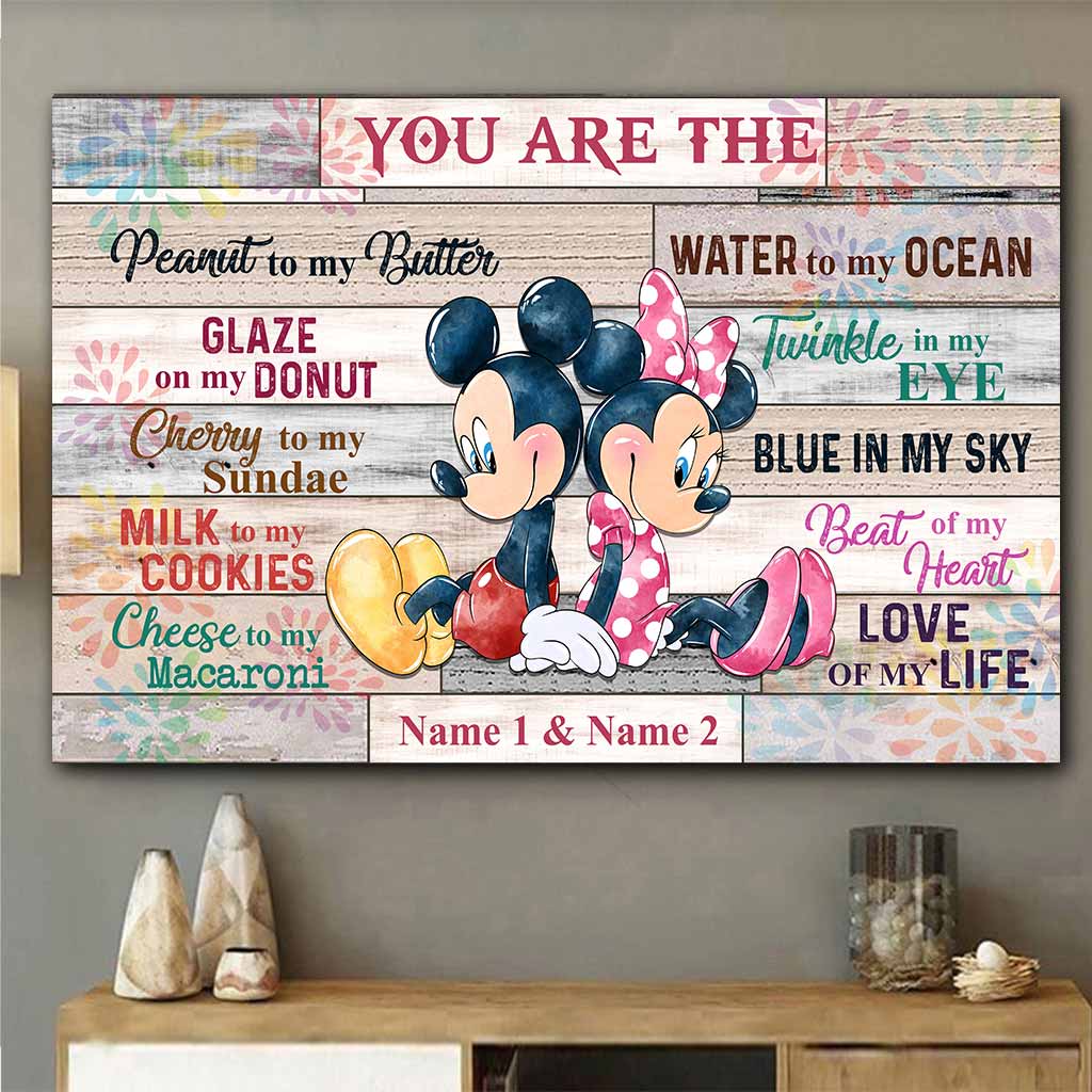 Personalized Couple Mouse Poster Custom Names Love Gift