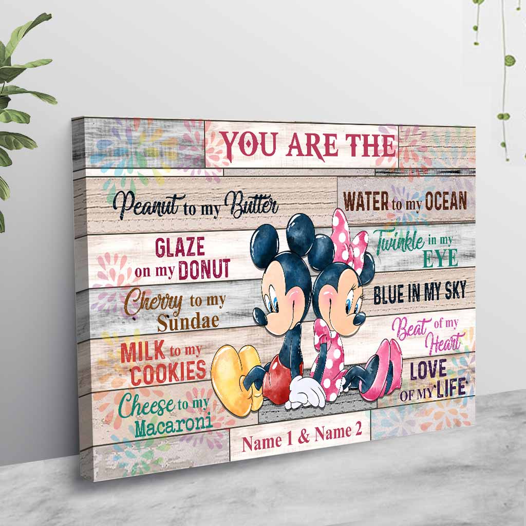Personalized Couple Mouse Poster Custom Names Love Gift