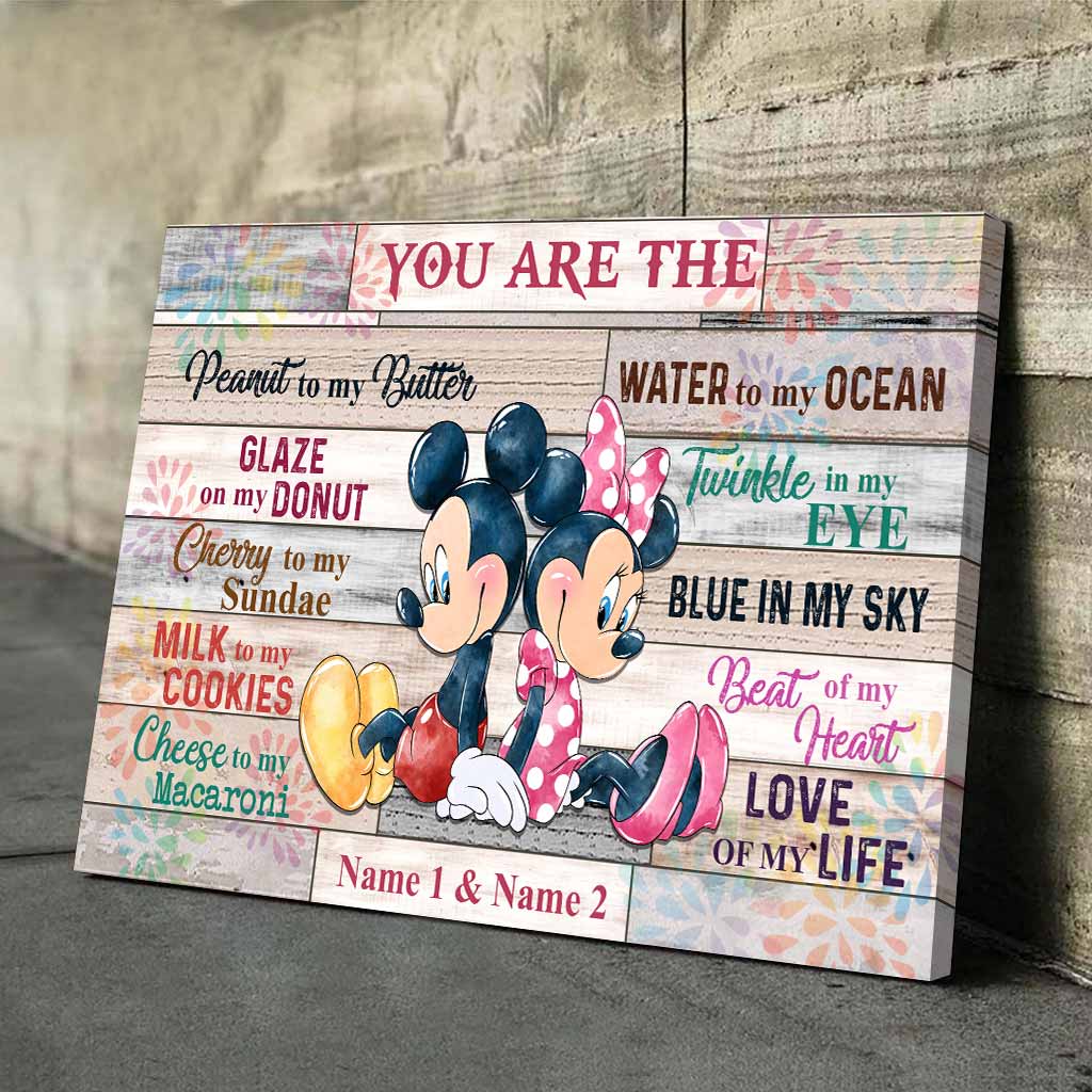 Personalized Couple Mouse Poster Custom Names Love Gift