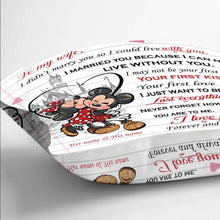 Load image into Gallery viewer, Personalized Minnie &amp; Mickey Mouse Throw Pillow Gift for Couples
