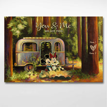 Load image into Gallery viewer, Personalized Camping Partners For Life Poster Custom Names Gift for Couples
