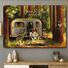 Load image into Gallery viewer, Personalized Camping Partners For Life Poster Custom Names Gift for Couples

