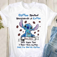 Load image into Gallery viewer, Personalized Coffee Spelled Eeffoc T-shirt &amp; Hoodie Gift Idea
