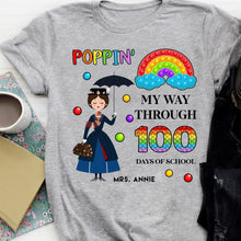 Load image into Gallery viewer, Personalized Teacher T-Shirt 100 Days of School Gift
