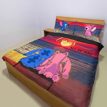 Load image into Gallery viewer, Personalized Couples Bedding Set Custom Names Love Theme Gift

