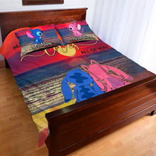 Load image into Gallery viewer, Personalized Couples Bedding Set Custom Names Love Theme Gift
