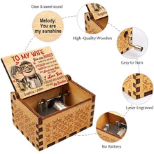 Load image into Gallery viewer, Personalized Hand Crank Music Box for Couples - You Are My Sunshine Gift
