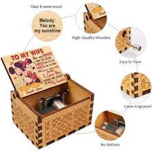 Load image into Gallery viewer, Personalized Hand Crank Music Box Unique Couple Gift for Wife
