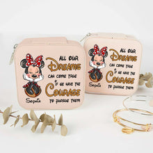 Load image into Gallery viewer, Personalized Mouse Jewelry Box Custom Name Pink Gift for Her
