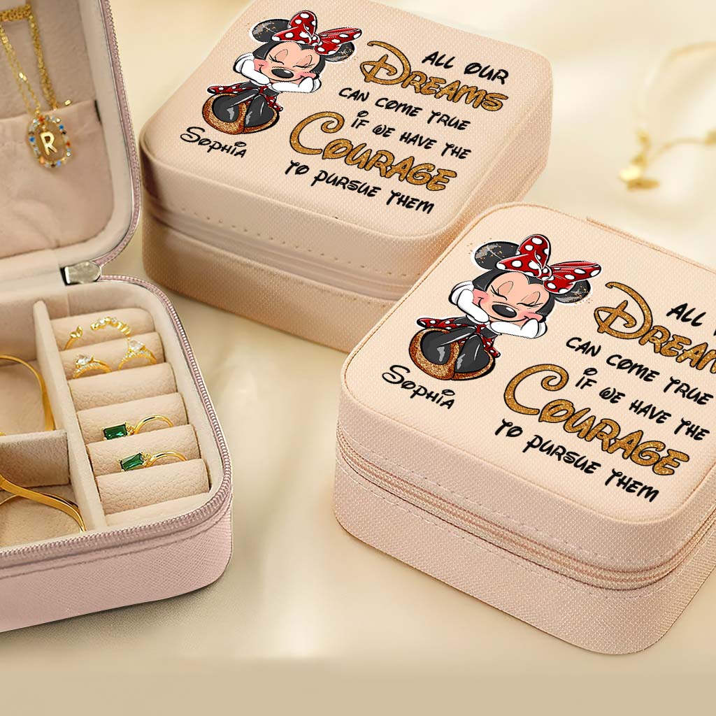 Personalized Mouse Jewelry Box Custom Name Pink Gift for Her