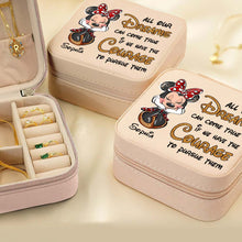 Load image into Gallery viewer, Personalized Mouse Jewelry Box Custom Name Pink Gift for Her
