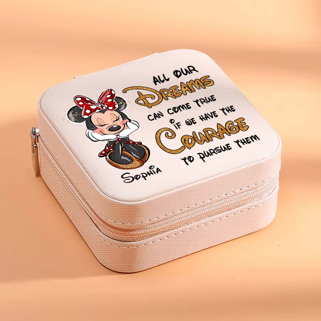Personalized Mouse Jewelry Box Custom Name Pink Gift for Her
