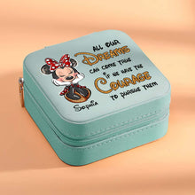 Load image into Gallery viewer, Personalized Mouse Jewelry Box Custom Name Pink Gift for Her
