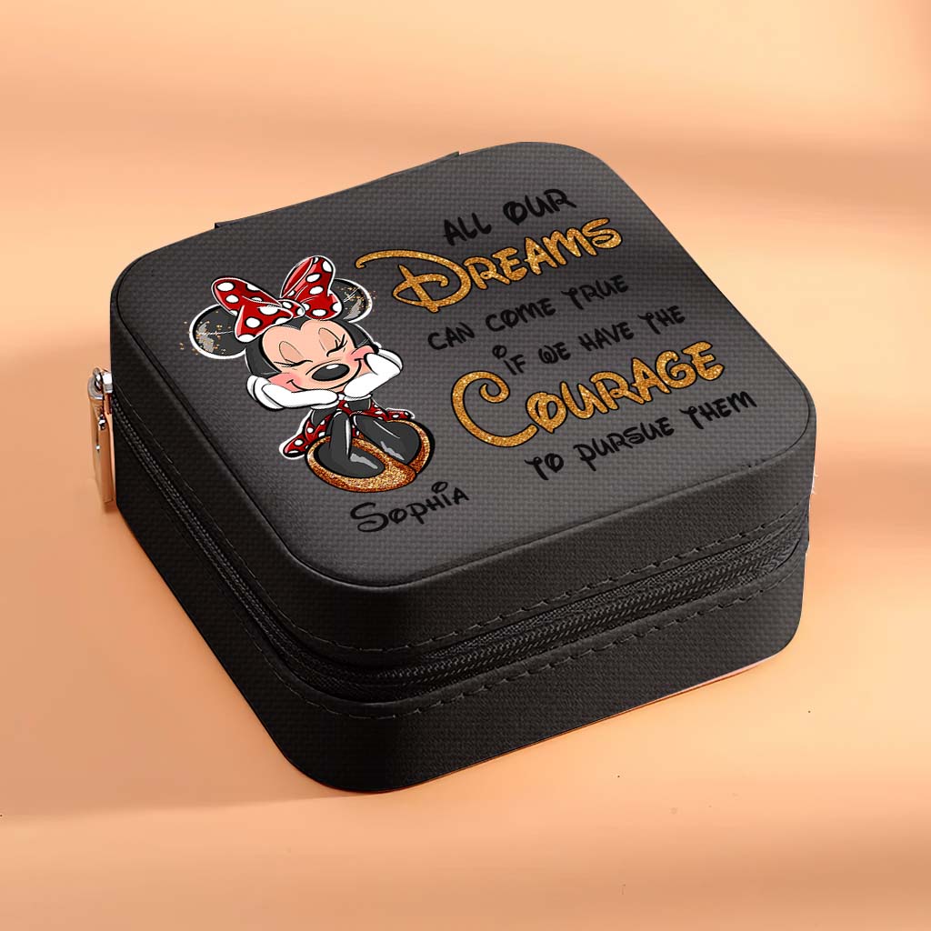 Personalized Mouse Jewelry Box Custom Name Pink Gift for Her