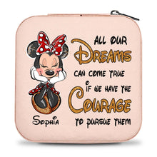 Load image into Gallery viewer, Personalized Mouse Jewelry Box Custom Name Pink Gift for Her

