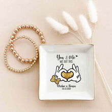 Load image into Gallery viewer, Personalized Couple Jewelry Dish Custom Name Gift for Anniversary
