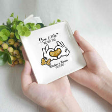 Load image into Gallery viewer, Personalized Couple Jewelry Dish Custom Name Gift for Anniversary
