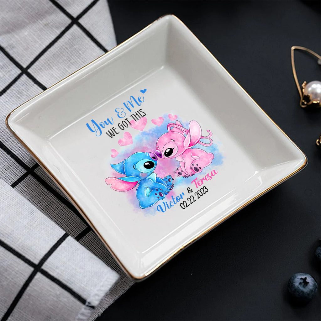 Personalized Ohana Jewelry Dish Custom Name Gift for Couples