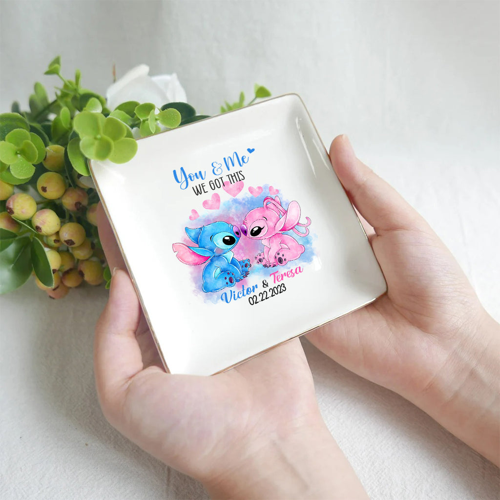 Personalized Ohana Jewelry Dish Custom Name Gift for Couples