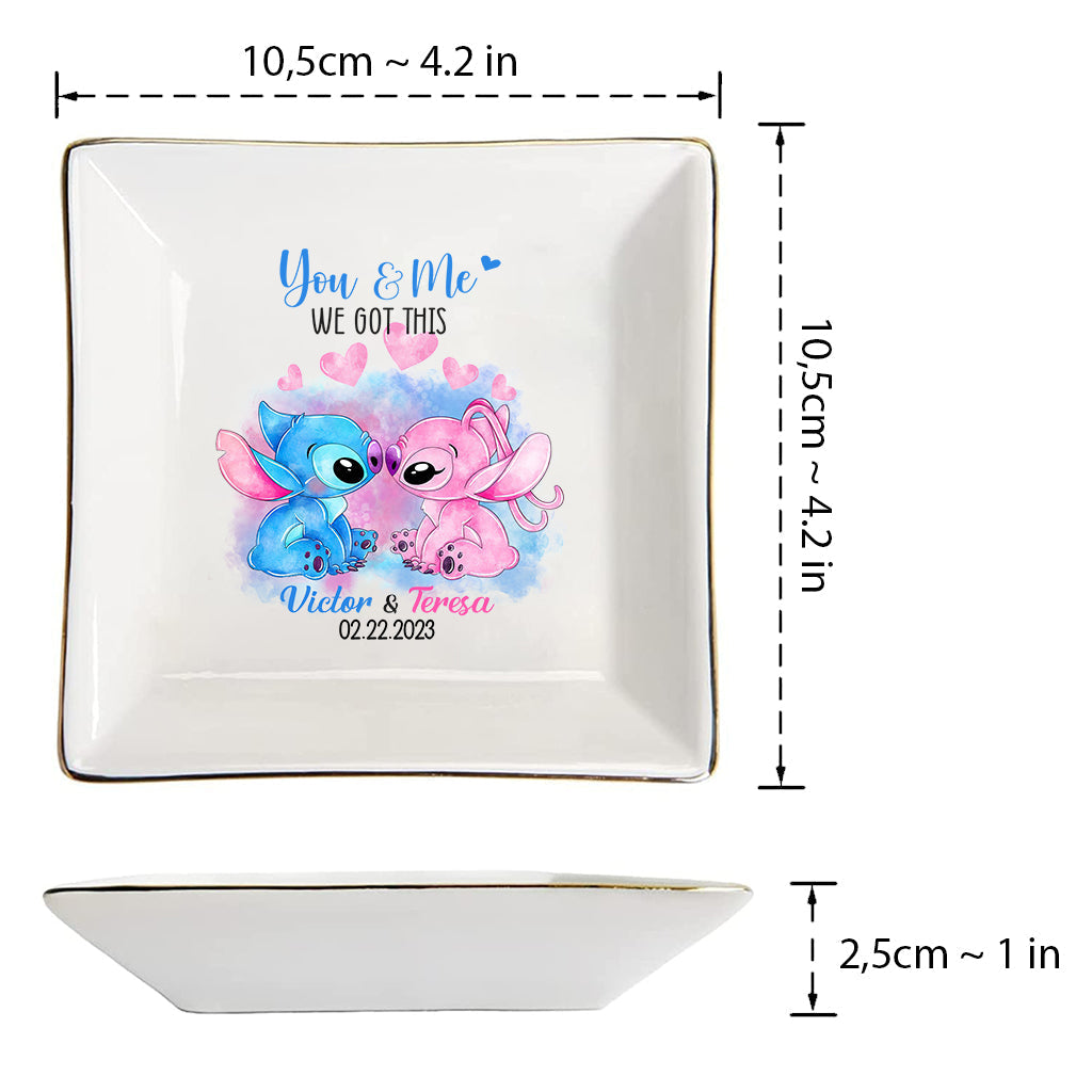 Personalized Ohana Jewelry Dish Custom Name Gift for Couples
