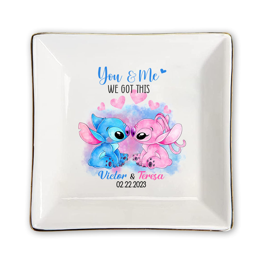Personalized Ohana Jewelry Dish Custom Name Gift for Couples
