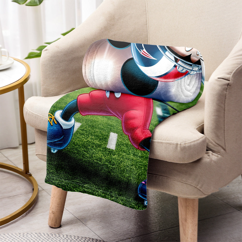 Personalized Football Blanket Custom Name Gift for Fans