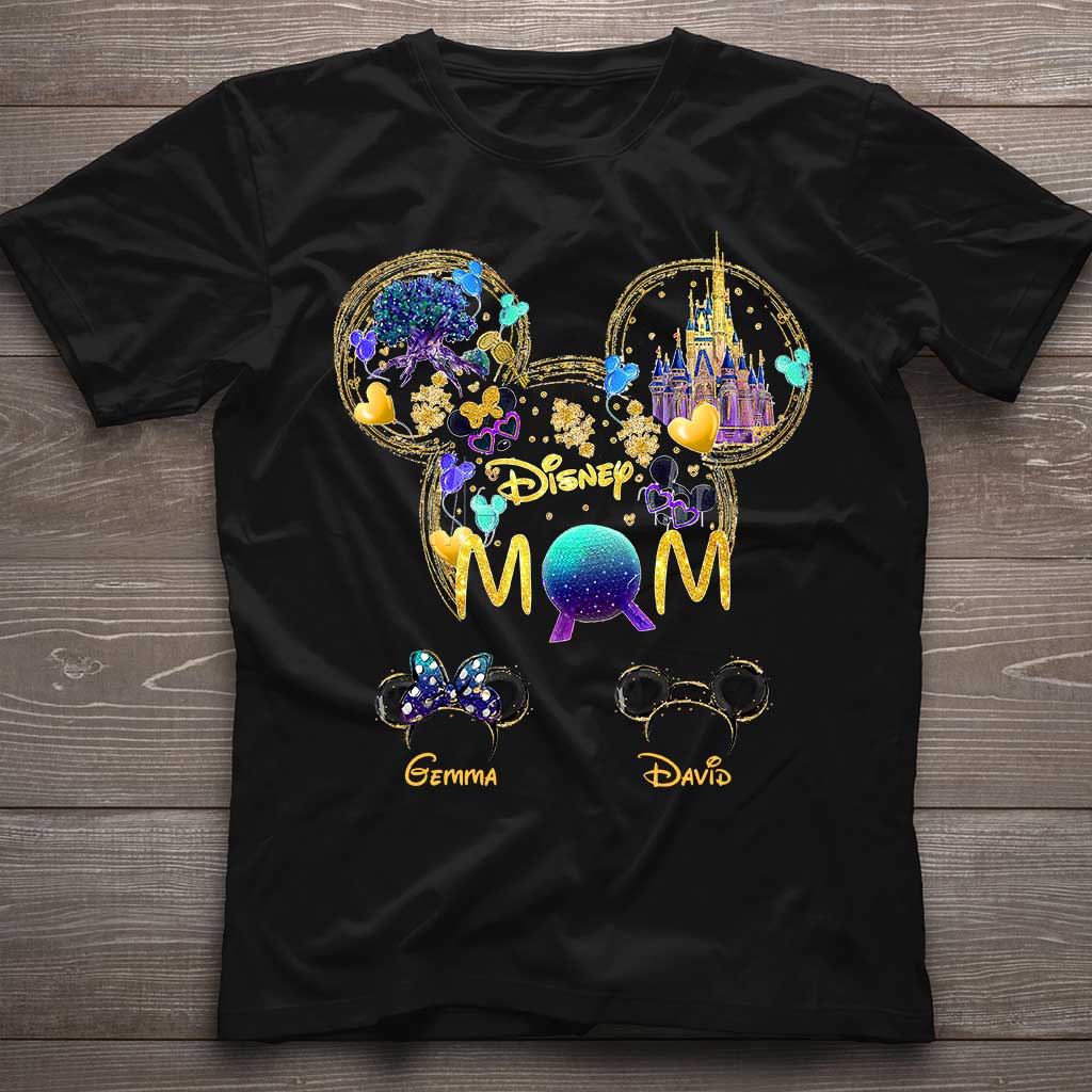 Personalized Disney Mom T-shirt Custom Name Gift for Mother's Day