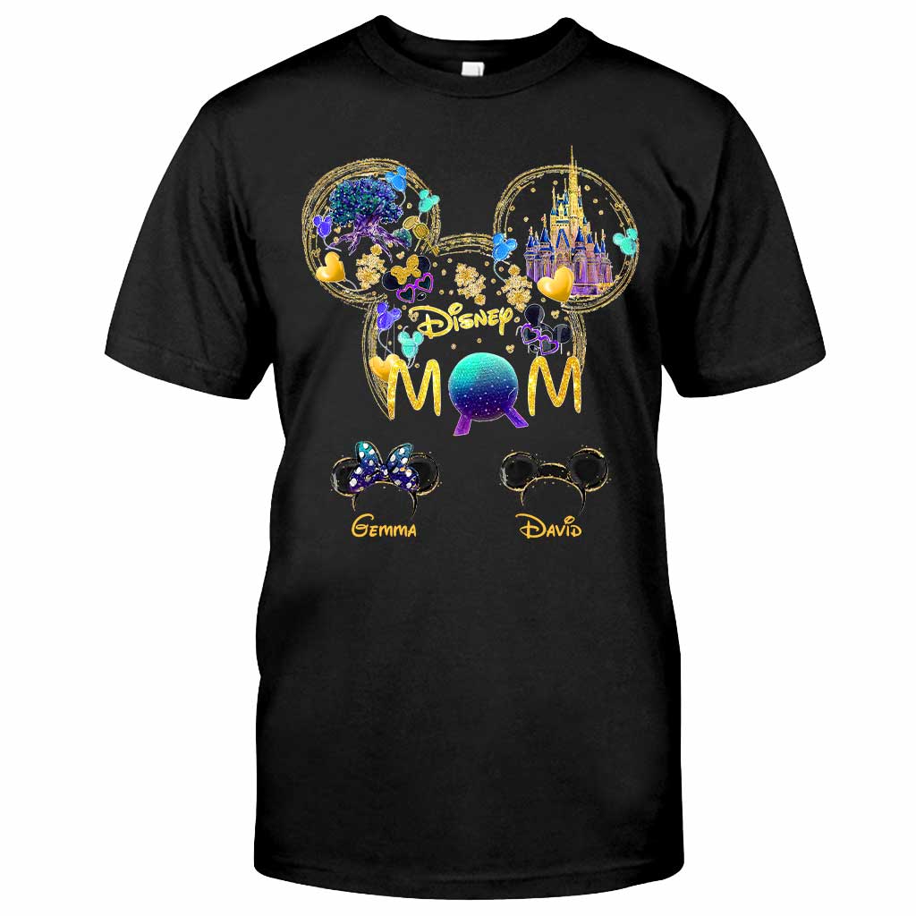 Personalized Disney Mom T-shirt Custom Name Gift for Mother's Day