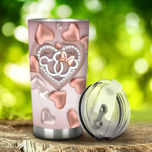 Load image into Gallery viewer, Personalized Romantic Couple Tumbler Gift for Anniversary Unique Custom Name Design
