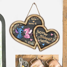 Load image into Gallery viewer, Personalized Ohana Wood Sign Custom Names Heart Home Decor
