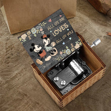 Load image into Gallery viewer, Personalized Hand Crank Music Box Couples Gift All of Me Loves
