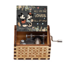 Load image into Gallery viewer, Personalized Hand Crank Music Box Couples Gift All of Me Loves
