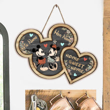 Load image into Gallery viewer, Personalized Mickey Mouse Home Sweet Home Wood Sign Gift
