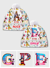Load image into Gallery viewer, Personalized Mouse Beanie Hat Custom Name Gift for Kids
