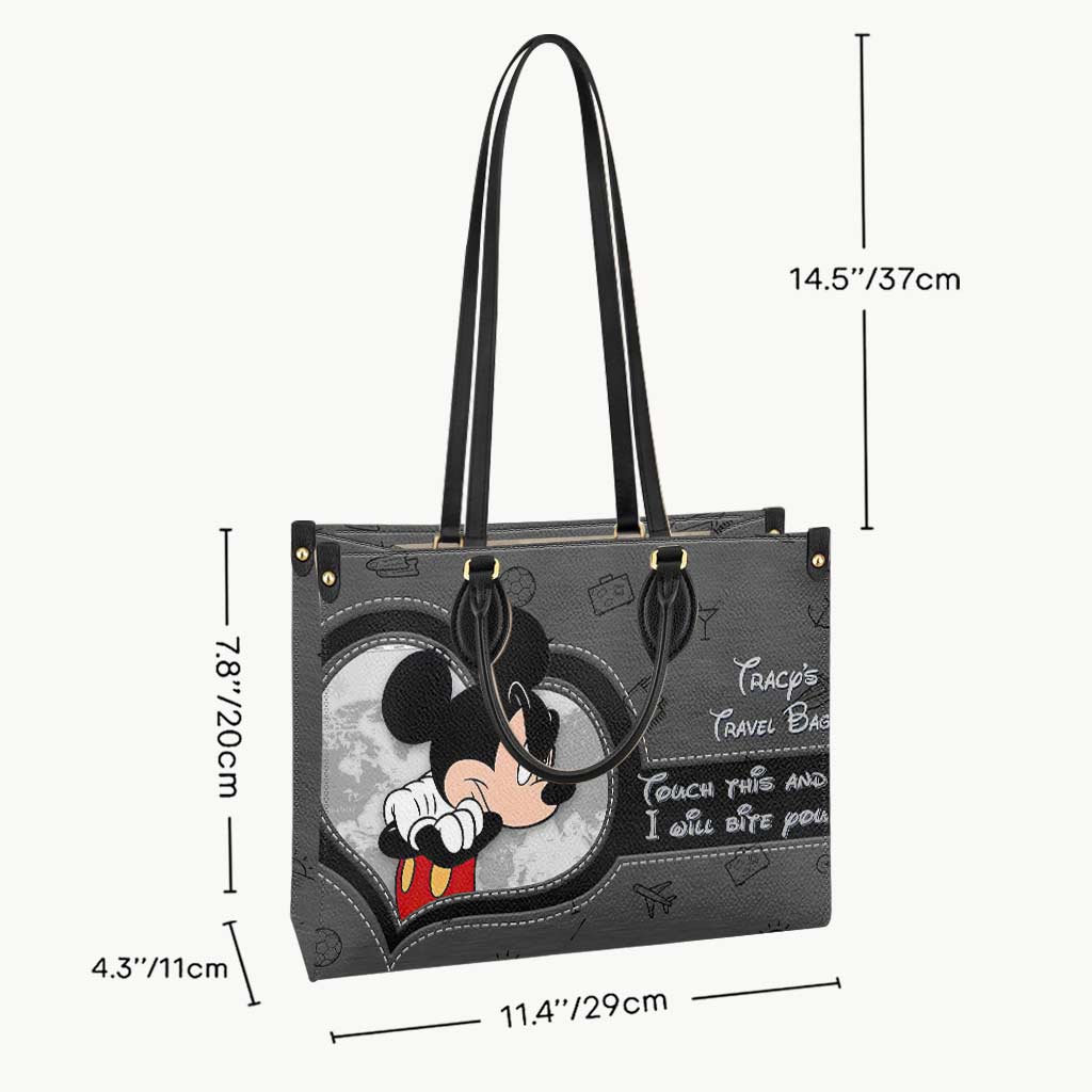 Personalized Leather Handbag Custom Travel Bag Gift Idea for Her