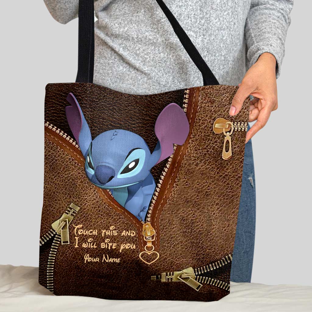 Personalized Ohana Tote Bag with Stitch Design for Kids
