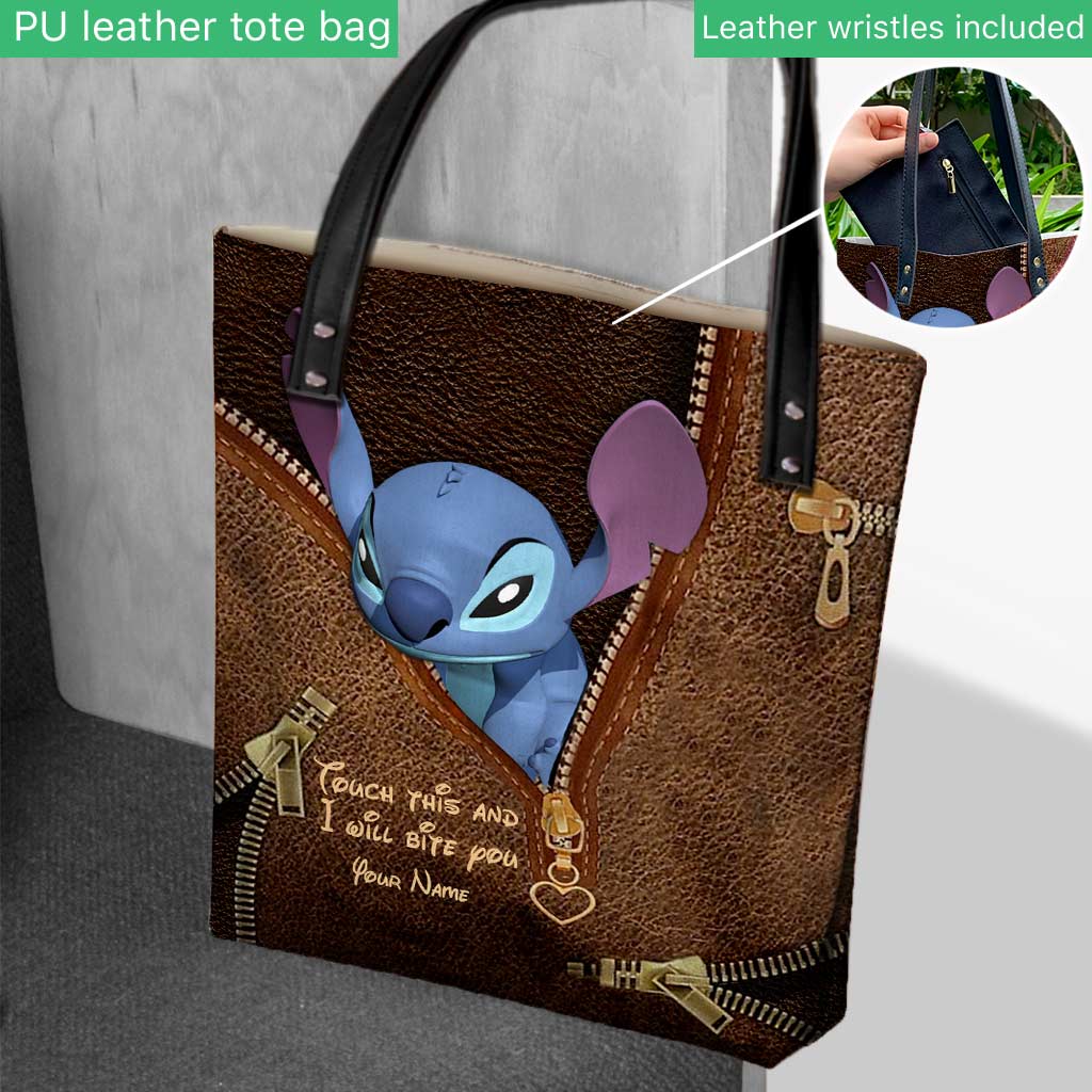 Personalized Ohana Tote Bag with Stitch Design for Kids