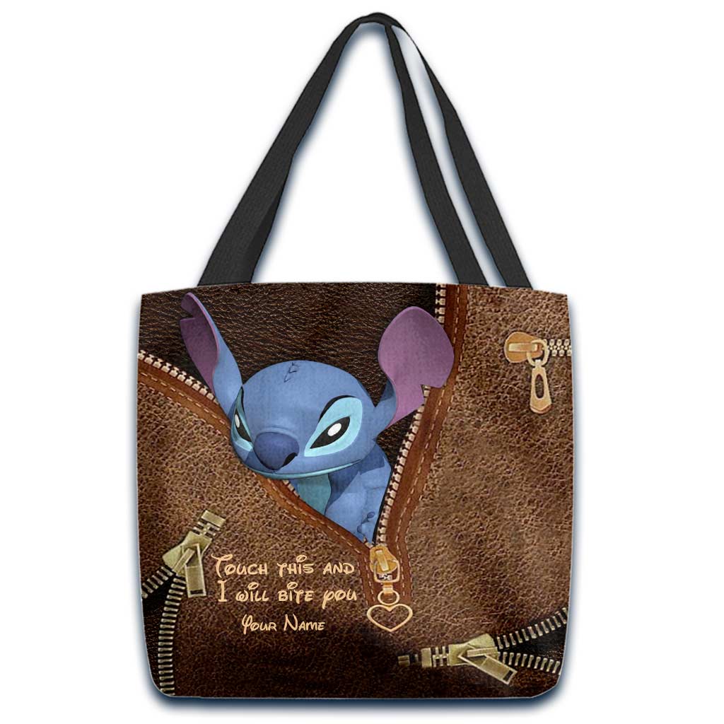 Personalized Ohana Tote Bag with Stitch Design for Kids